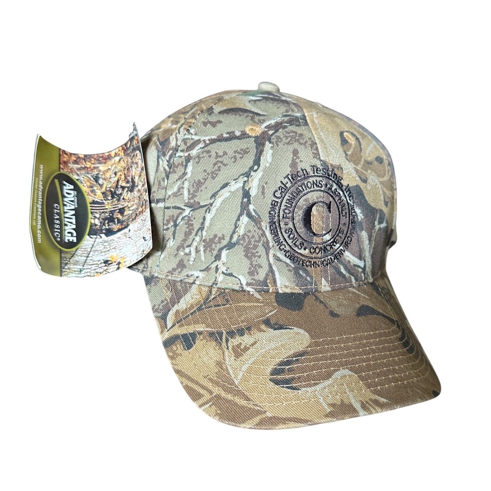 Head To Toe Advantage Classic Camo Hat Cal-Tech Testing Embroidery V2421 NEW